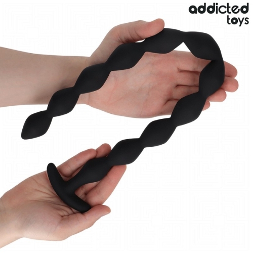 Анальный стимулятор бусы силикон черный Addicted Toys Extra Long Silicone Anal Plug - 2