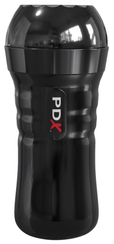 Мастурбатор в черной колбе вагина самосмазывающийся телесный Pipedream PDX Extreme Wet Pussies - 3
