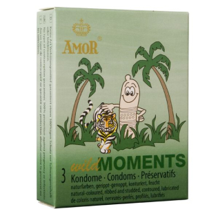 Презервативи з ребристо пухирчастою текстурою Amor Wild Moments 3 штуки