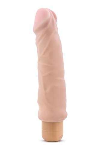 Вібромасажер реалістичний тілесного кольору X5-HARD ON VIBRATING 9INCH DILDO - 3