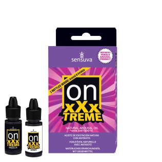Возбуждающие капли для клитора 2 штуки по 5 мл Sensuva On xXxTREME Arousal Oil 5 мл with Antidote 5 мл