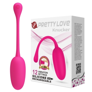 Силіконове віброяйце з перезарядкою рожеве Pretty Love Knucker