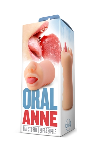Мастурбатор ротик із мовою тілесного кольору Blush X5 Oral Anne - 5
