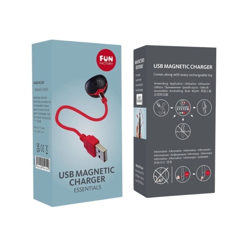 Магнитный кабель с индикатором для зарядки красного цвета Fun Factory Usb magnetic charger - 6