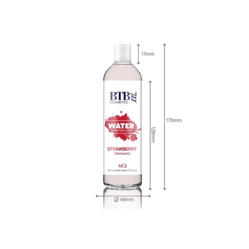 Оральный лубрикант на водной основе с ароматом клубники MAI BTB FLAVORED 250 мл - 4