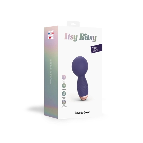 Мини вибромассажер Ванд универсальный фиолетового цвета Love To Love Itsy Bitsy - 6