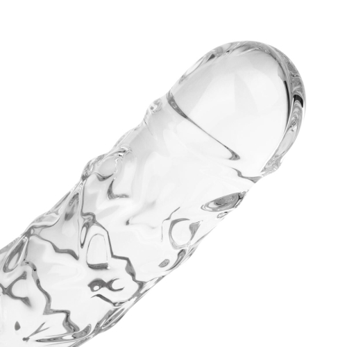 Стеклянный фаллоимитатор прозрачный Gildo Textured Glass Dildo No. 36 - 8