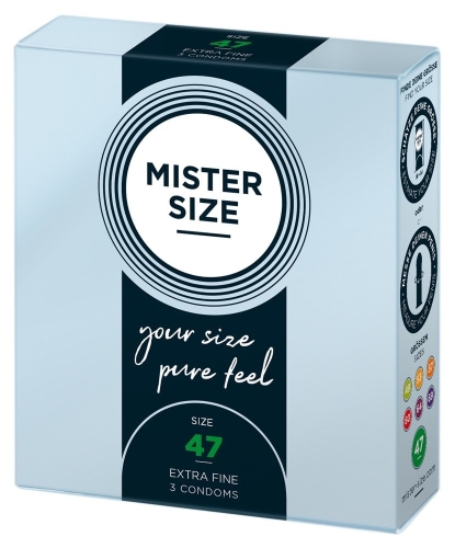 Презервативи Mister Size 47 mm (мм) 3 штуки Містер Сайз - 1