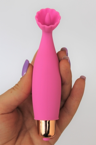 Вібратор силіконовий для клітора з ніжними відростками SWEET TOYS Рожевий L 10,5 см d 2, 5x2, 9 см зі знімною вібропулею - 5