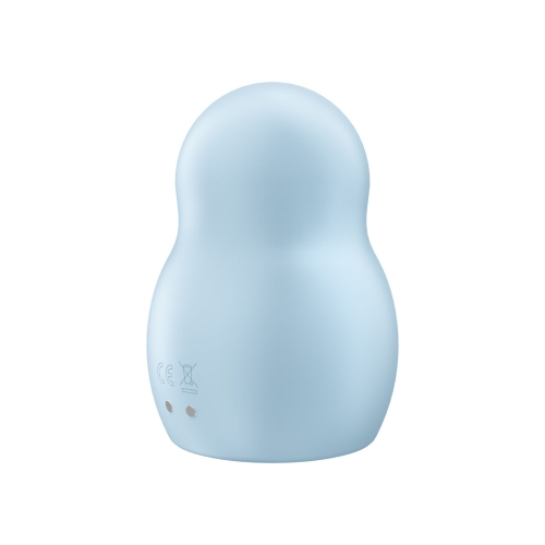 Вібратор із вакуумною стимуляцією клітора блакитного кольору Satisfyer Pro To Go 1 - 5