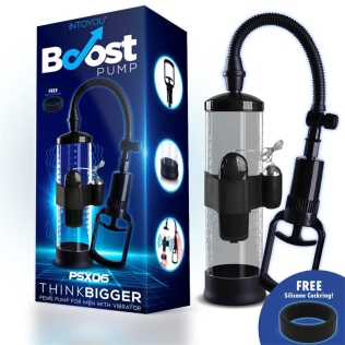 Вакуумная помпа для пениса с вибронасадкой прозрачная Intoyou модель PSX06 Boost Pumps
