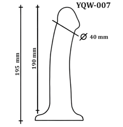 Фалоімітатор реалістичний на присосці силіконовий тілесний OYO - Dildo Double Layer Silicone YQW-007 - 4