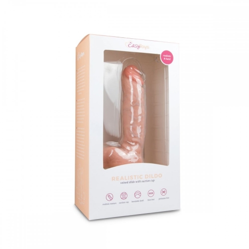Фалоімітатор реалістичний на присоску бежевий EasyToys Realistic Dildo 22,5 см - 4