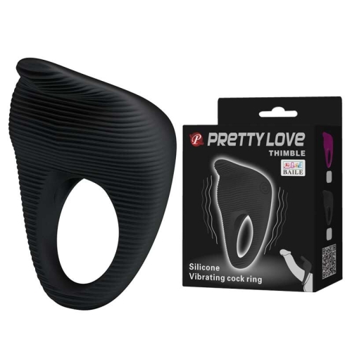 Віброкільце ерекційне зі стимулятором клітора LYBAILE Pretty Love THIMBLE - 1
