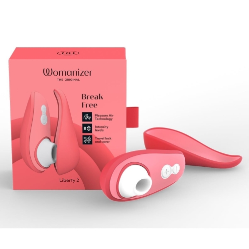 Вакуумний кліторальний стимулятор силіконовий рожевого кольору Womanizer Liberty 2 Vibrant - 9