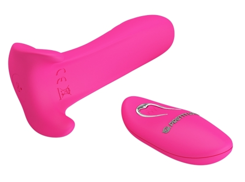 Вібратор вагінальний з стимулятором клітора на пульті ДУ рожевий Pretty Love Remote Control Massager - 4