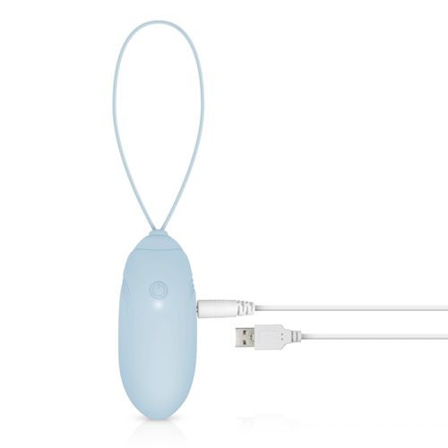 Віброяйце силіконове блакитного кольору Luv Egg - 5