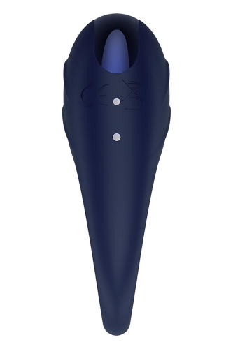Эрекционное виброкольцо на член синее Dream Toys Glam - 4