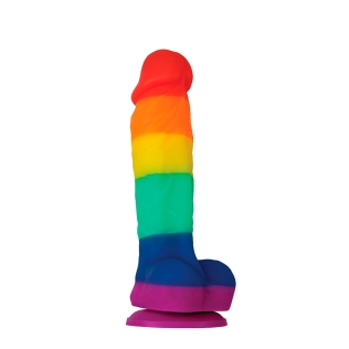 Фалоімітатор реалістичний на присосці кольорового кольору NS Novelties Colours pride edition