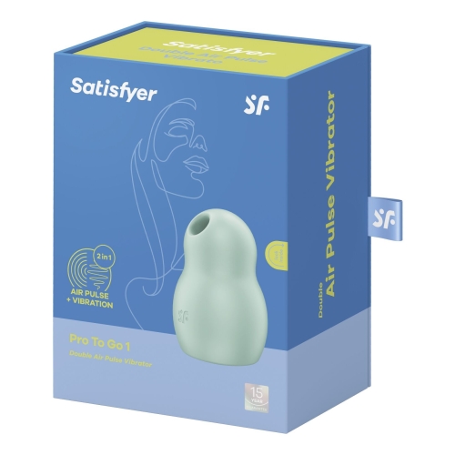 Вибратор с вакуумной стимуляцией клитора мятного цвета Satisfyer Pro To Go 1 - 7