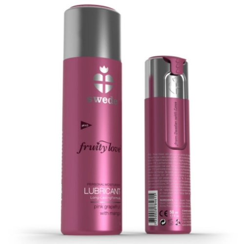 Оральный лубрикант на водной основе со вкусом грейпфрута и манго SWEDE Fruity Love Lubricant Pink Grapefruit Mango 100мл - 2