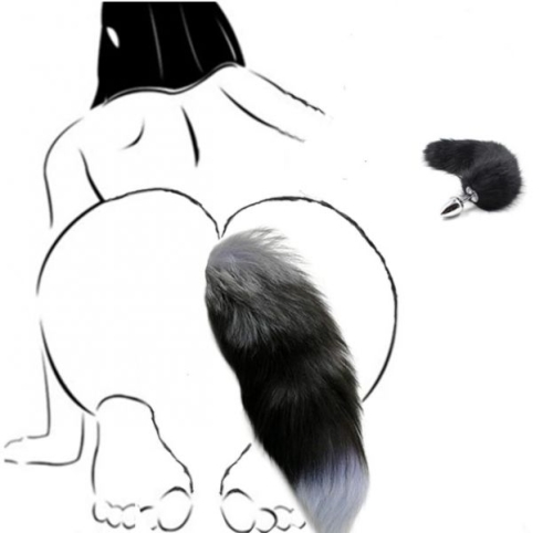 Анальна пробка з хвостом Єнот Raccoon Tail M - 2