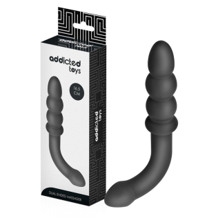 Анальный стимулятор двухсторонний без вибрации Addicted Toys Double Anal Massager Silicone