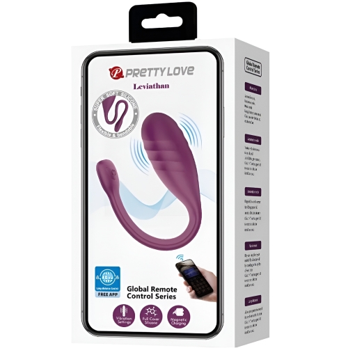 Смарт виброяйцо вагинальное фиолетовое LYBAILE Pretty Love LEVIATHAN Mobile APP - 9