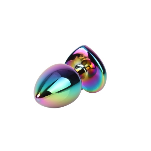Анальная пробка хамелеон Rainbow Heart Gem Plug Medium - 2