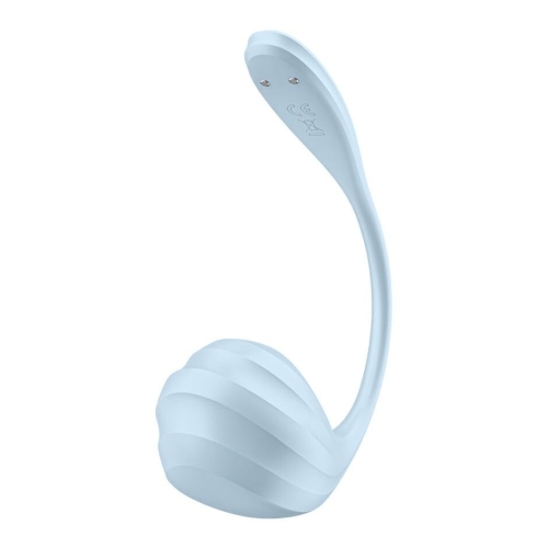 Смарт віброяйце вагінальне синього кольору Satisfyer Smooth Petal Connect App - 4