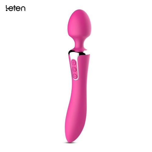 Вібромасажер двосторонній для інтимних місць Leten AV 1 + 1 Pink - 1