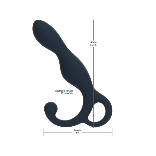 Вібромасажер простати темно синього кольору Lux Active LX1 Anal Trainer - 3