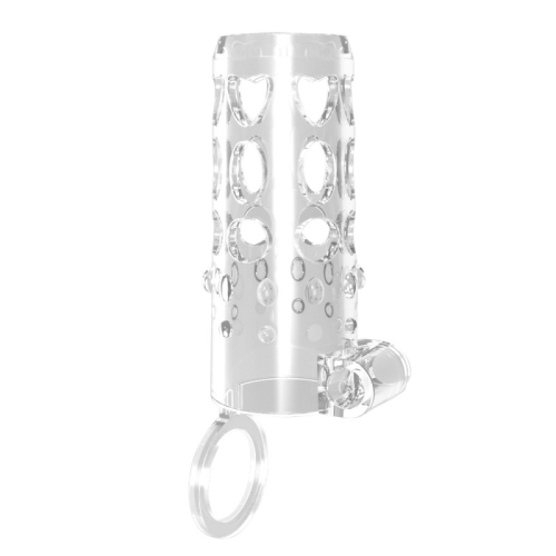 Вибронасадка на член с кольцом прозрачного цвета Chisa Vibrating Sleeve Enhancer - 2