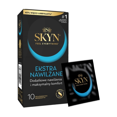 Презервативи з додатковим зволоженням із поліізопрену SKYN Ekstra Nawilżane 10 штук - 1