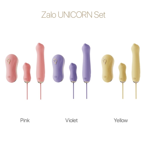 Набор секс игрушек для женщин желтого цвета Zalo UNICORN - 8