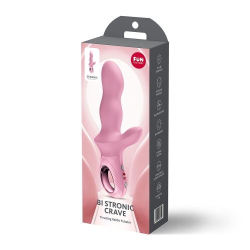 Пульсатор для точки G із кліторальним відростком рожевий Fun Factory Bi Stronic Crave - 10