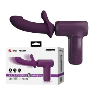 Вібратор пульсатор Ручна секс-машина з рукояткою фіолетова LYBAILE Massage Gun