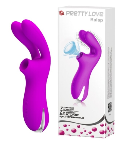 Вакуумний вібратор для клітора з вушками Pretty Love Ralap - 1