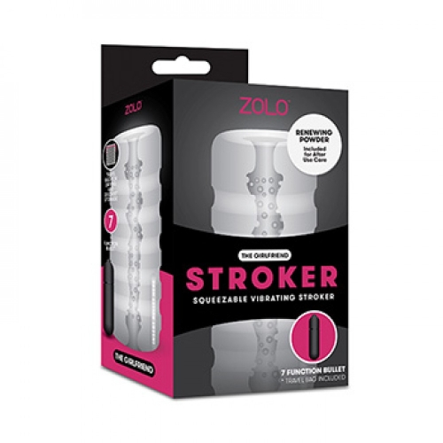Мастурбатор для чоловіків з віброкулею прозорого кольору Zolo Girlfriend Squeezable Vibr Stroker - 2