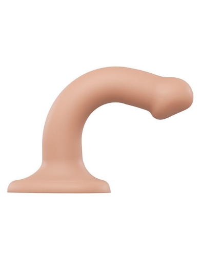 Фалоімітатор силіконовий на присоску Strap-On-Me Dual Density Dildo Flesh S - 2