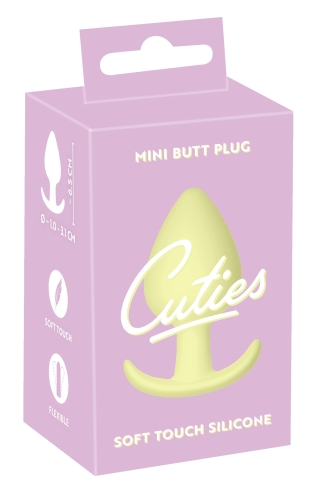 Міні анальний затор жовтого кольору Soft Silicone Mini Butt Plug - 4