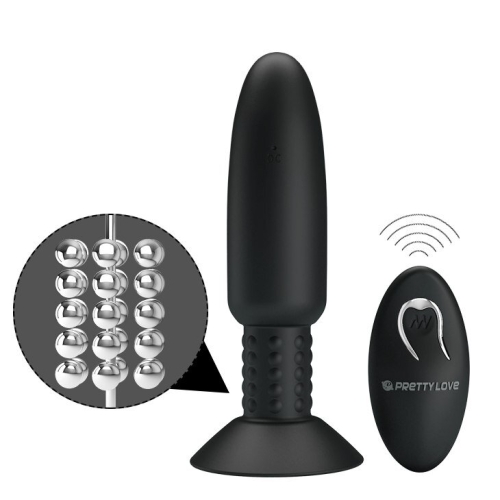 Анальная пробка Pretty Love Beaded For Extra Pleasure с риминг-эффектом и дистанционным управлением BI-040073W - 3