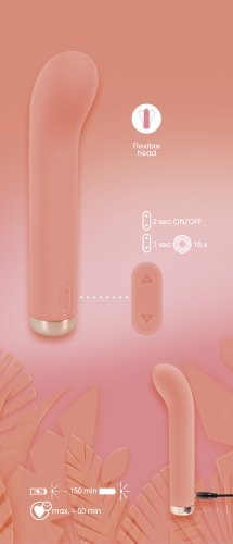 Вибратор для точки G персиковый Soft Silicone Mini G-Spot Vibrator - 5