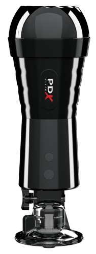 Мастурбатор вагина в колбе с вибрацией бежевого цвета Pipedream Extreme Elite Manhood Compressor - 3