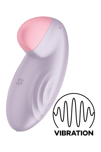Клиторальный стимулятор с управлением со смартфона сиреневого цвета Satisfyer Tropical tip - 2