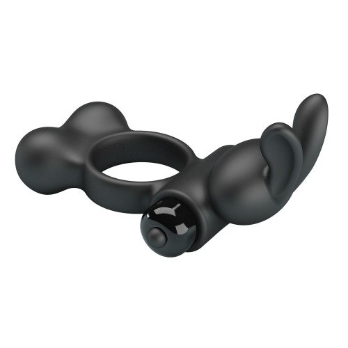 Эрекционное виброкольцо на член черное LYBAILE Pretty Love YUSUF Vibrate Penis Ring - 7