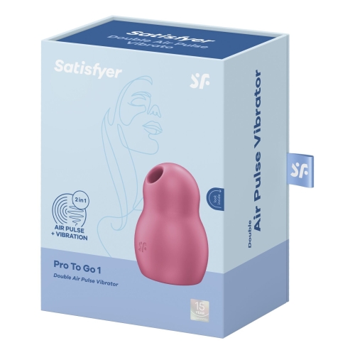 Вибратор с вакуумной стимуляцией клитора красного цвета Satisfyer Pro To Go 1 - 7