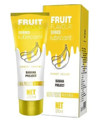 Оральний лубрикант на водній основі з ароматом та смаком банана OLO fruit Flavour Series 120 мл - 2