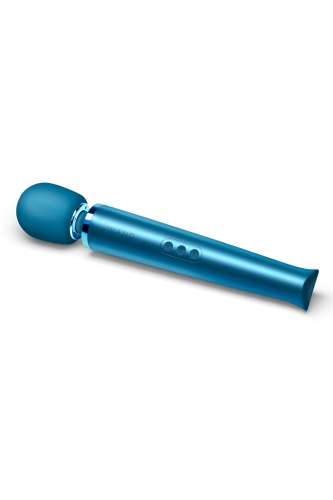 Вібромасажер Ванд у формі мікрофона синього кольору Le Wand Rechargeable massager - 3