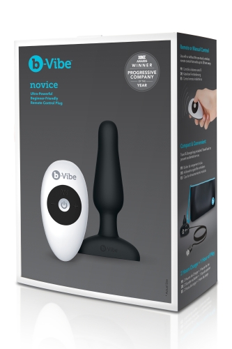 Анальна пробка з вібрацією та пультом B-Vibe для еротичних ігор силіконова чорна - 11
